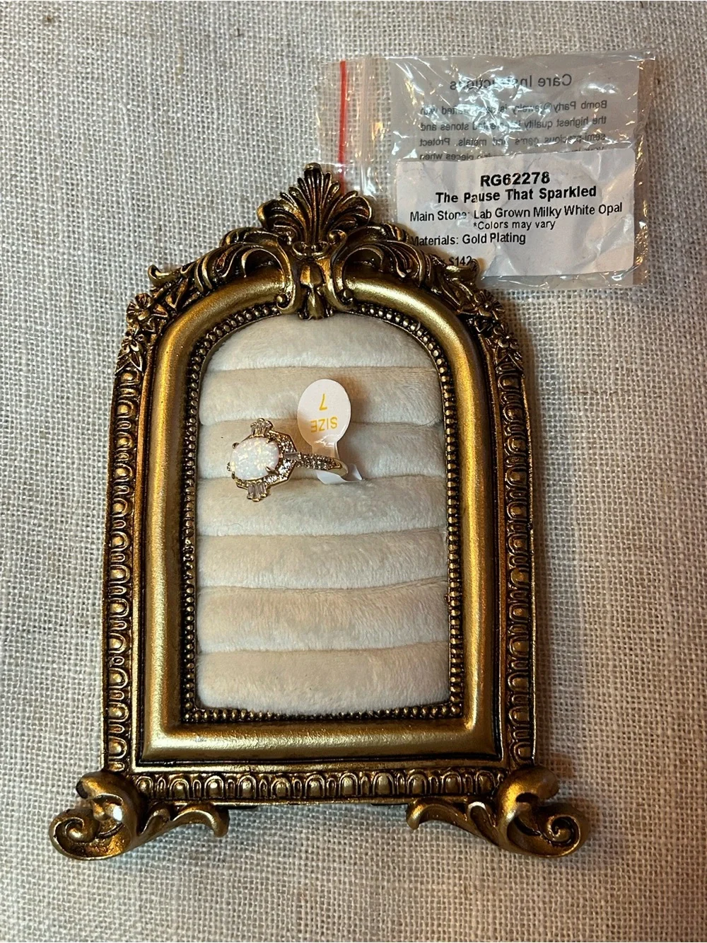 Bomb Party | The Pause That Sparkled | Milky White Opal | Gold | Size 7